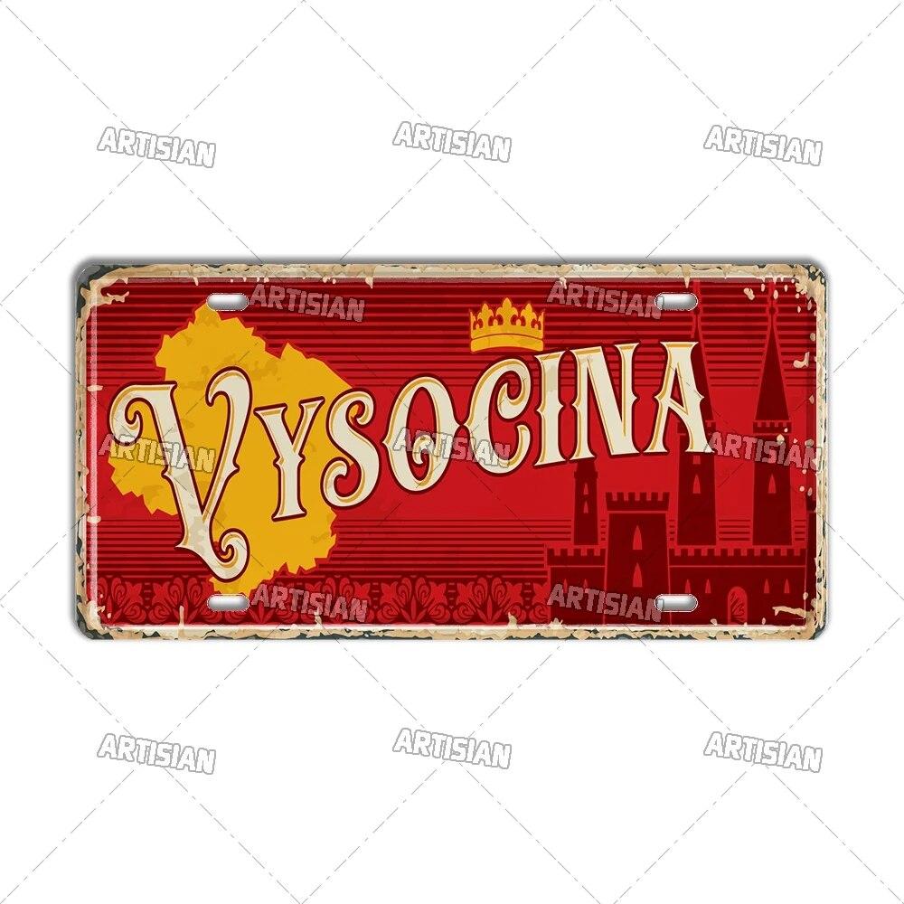 Artisian CZECH MINSK MOSCOW Ctiy Russia Travel Metal Sign Landmark Tin Plaque License Plate Car Plate Wall Decor Garage Bar