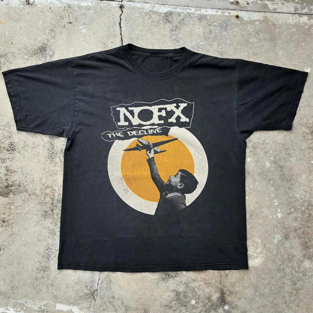 Summer Unisexs Nofx The Decline Tshirt Unisex Cotton And Breathable Short Sleeve Streetwear Oversized Loose Casual
