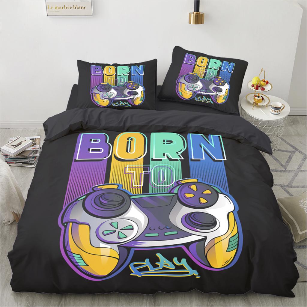 Комплект пододеяльника King Twin Queen Double Size из серии «Игры» с 3D-печатью, наволочка, 2024 Новый, оптом, разноцветное покрывало