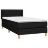 Maison Exclusive - Sommier à lattes de lit avec matelas Noir 90x200 cm Tissu