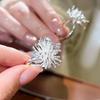 Серебряное кольцо с фейерверком: Уникальный, Роскошный Дизайн для Женщин, Идеальное Кольцо на Указательный Палец для Нового 2026 Года