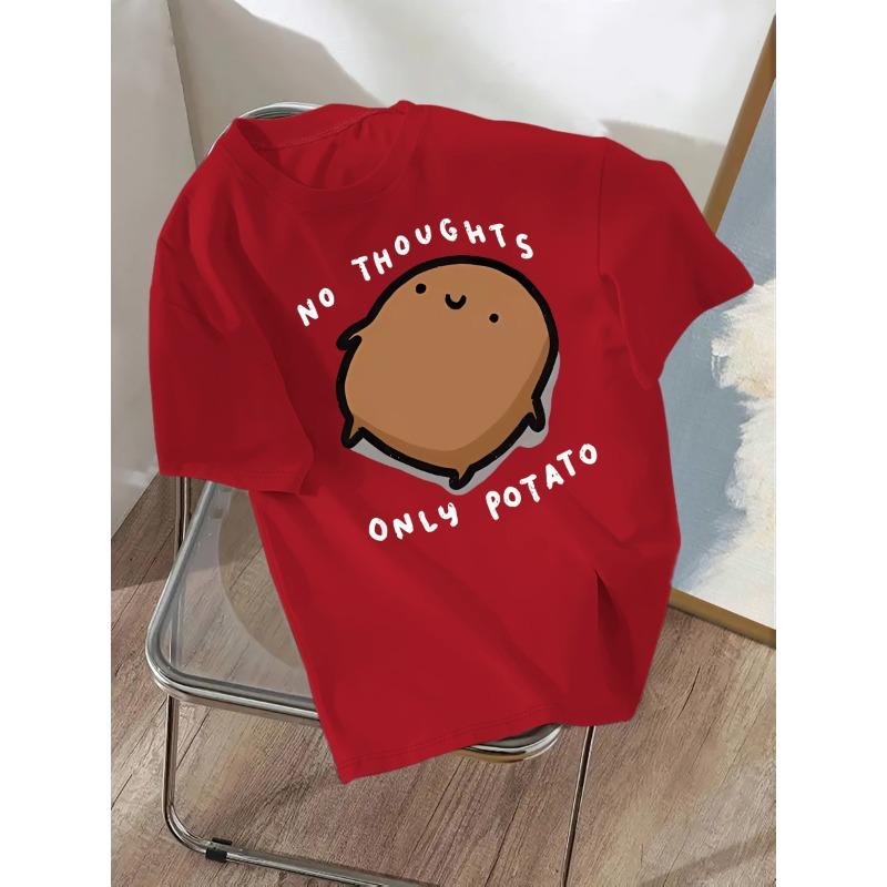 Trendy cute little potato. Potato without any thoughts.