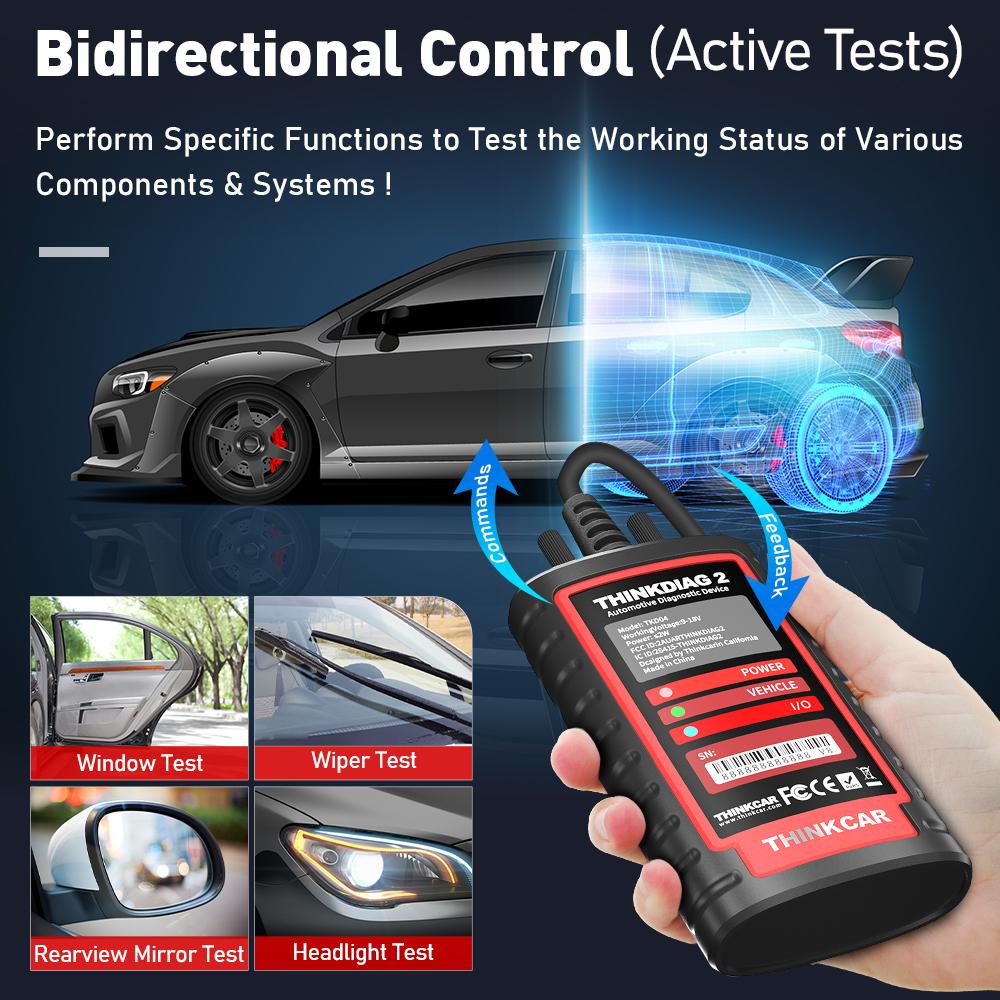 THINKCAR THINKDIAG 2 / KINGBOLEN Ediag Plus CAN FD Все системы 15 Сервисов Сброса Кодирование ЭБУ Сканер OBD2 Автомобильный Диагностический Инструмент