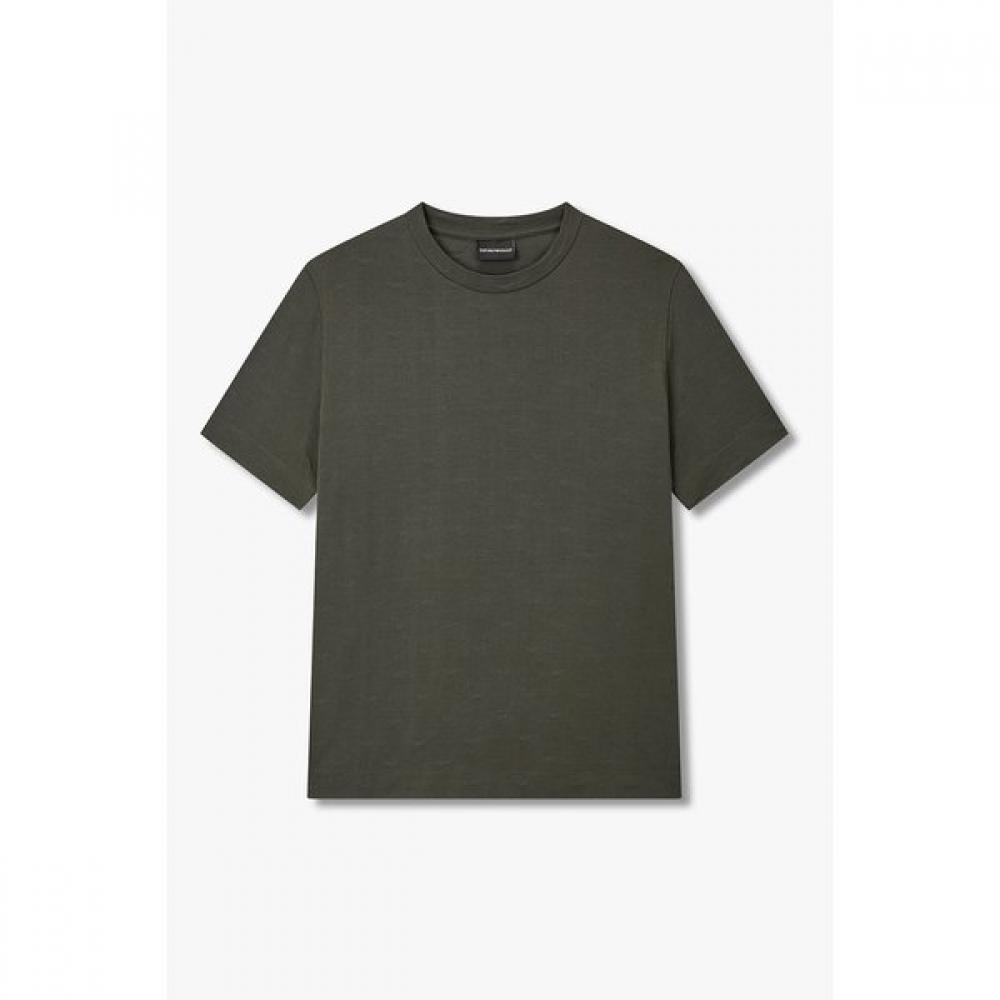 Emporio Armani 26 S S Men S CoTTon T ShirT wiTh repeaTed Eagle Logo A516126023