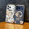 Применимо к чехлу для мобильного телефона iphone17Pro Магнитный прозрачный яблоко 17 маленький свежий цветок 17promax защитный чехол