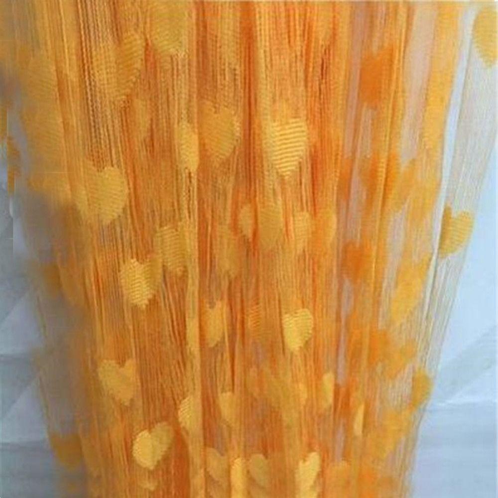 Solid Color Door Curtain Room Divider Tassel Curtain Retro Love Heart String Curtain Home Decor
