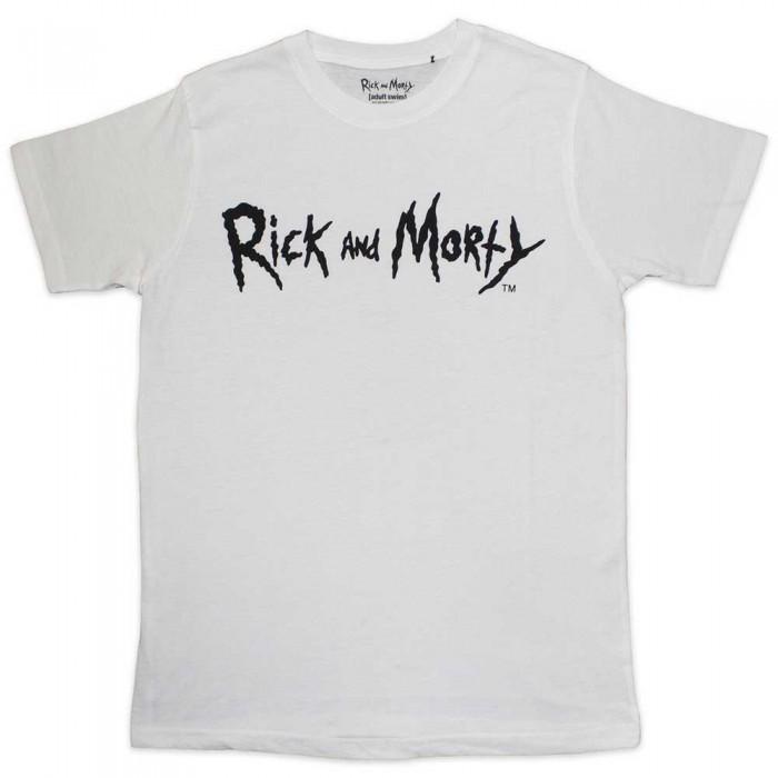 Rick And Morty Футболка с монохромным логотипом унисекс для взрослых