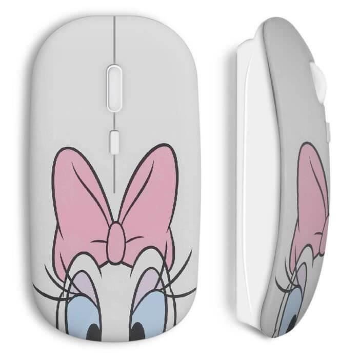 Беспроводная Мышь - MANIACASE - Головка Маргаритки - USB Wifi - Совместима с Mac и ПК - Белый