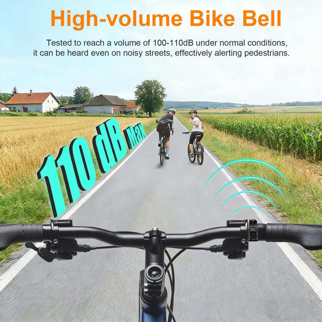 Tavaler New Upgrade Bicycle Bell 110dB Max Crisp PC Waterproof Anti-Slip Textured Safety Road Scooter MTB Outdoor Bike Accessory2