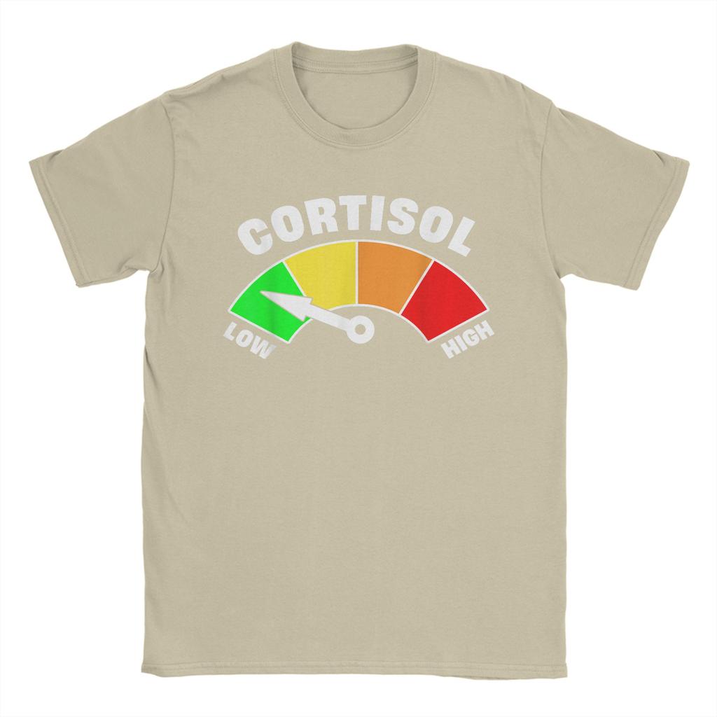 Funny Low Cortisol Levels Meme T Shirt Summer Harajuku T Shirts Adult Cotton ONeck Clothing Short Sleeve Awesome Tops