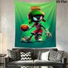 Marvin the Martian Wall Tapestry Aesthetic Wall Hanging Printed Fabric Blanket Decorative Tapestries for Bedroom Living Room Home Decor