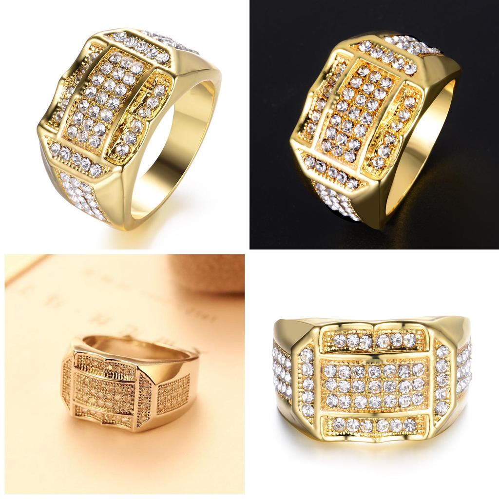 Zircon Square Shaped Wedding Rings Zircon Ring For Men