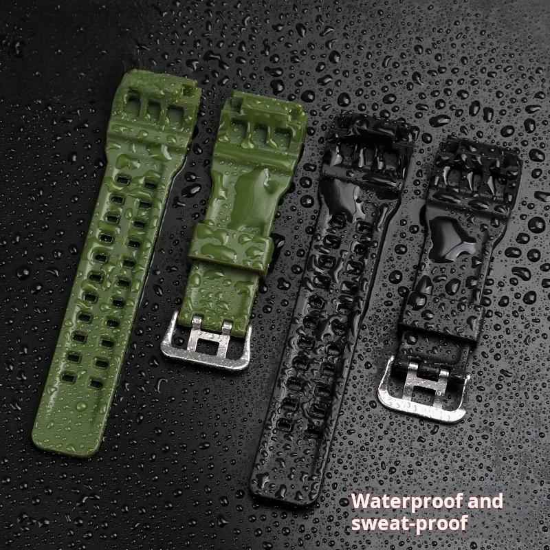 Ремешок для часов GWG1000 Для Casio G-Shock Маленький Mud King GG-1000 GWG-100 GSG-100 Водонепроницаемый Смола Силиконовая резина Ремешок для часов
