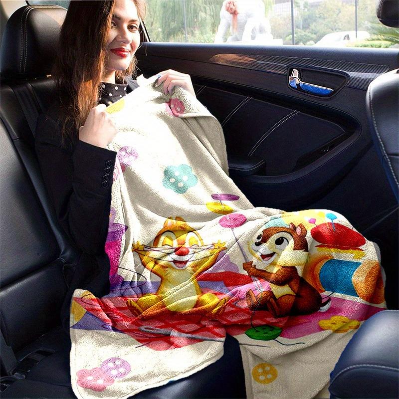 1 шт., Плед Disney Чип и Дейл, Милый Мультяшный Животный, Декоративные Пледы для Друзей, Домашний Декор, Чехол на Диван, Путешествия, Кемпинг, Автомобиль