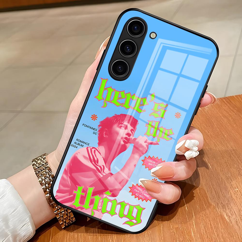 Popular Rock Band F-Fontaines Dc Phone Case For Samsung S26 S25 Edge Ultra S23 S22 S21 S20 Ultra Plus S24 Fe A54 A53 A25 Glass