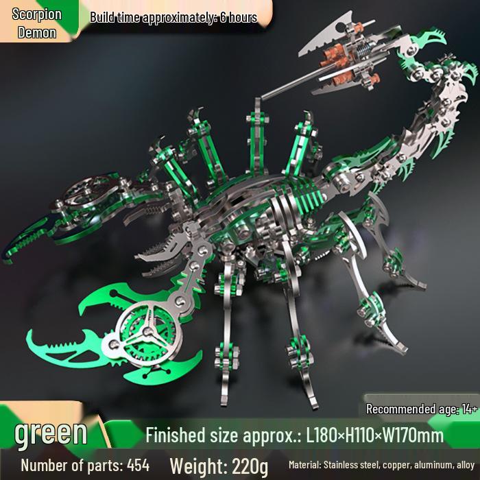 Красочный 3D металлический пазл «Скорпион»: Ручная работа, Подвижный, Креативный Подарок-Игрушка