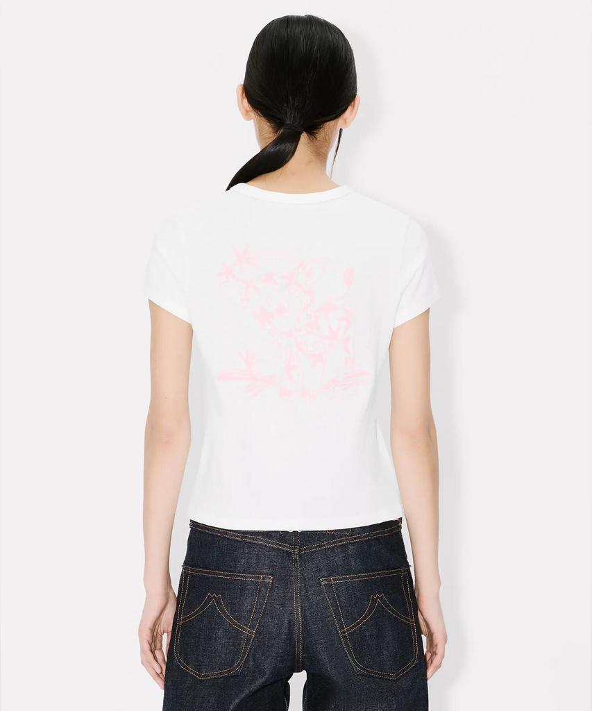 KENZO Women'S Gatz Kenzo Cartoon Outline Embroidery Classic Short Sleeve T-Shirt_K265Awtc01Whx