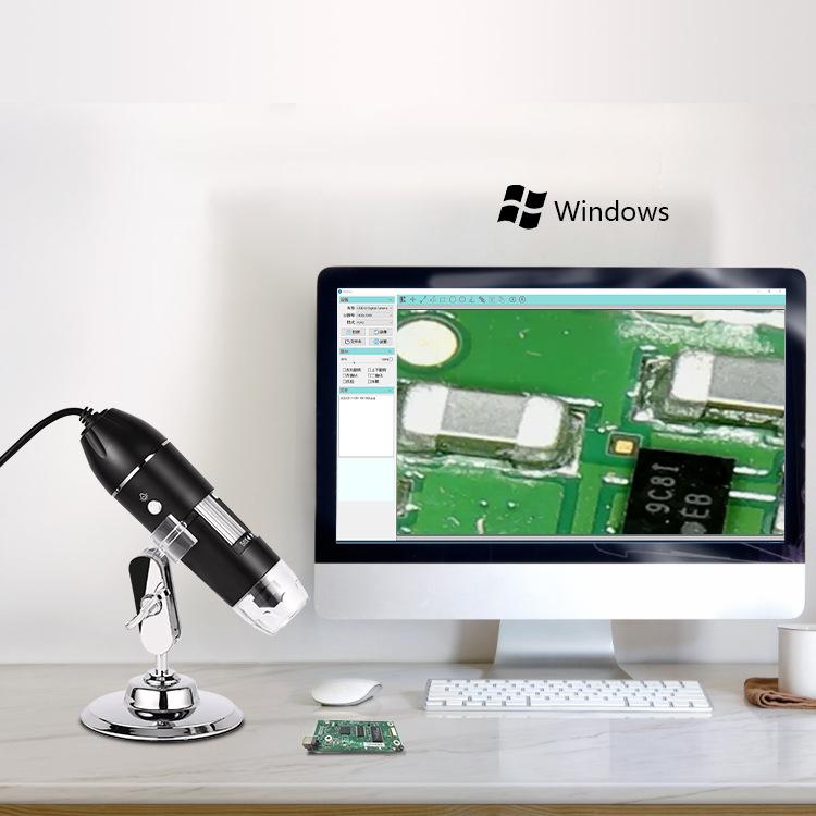1600x Digital Microscope, High-definition Microscope,Skin detector, can be connected to a computer to measure Android phones