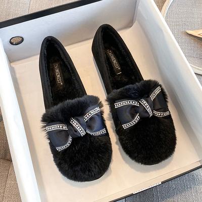 T5 Обувь Mao Mao женская зимняя с круглым носком на толстой подошве теплая хлопковая обувь большого размера слипоны Doudou одинарная обувь