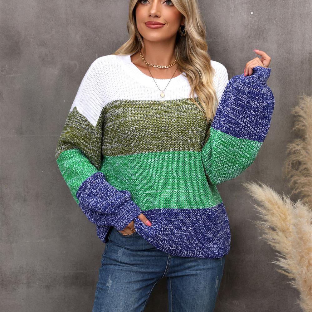 GMXIA Women's Fashion Casual Autumn Winter Long Sleeve O-Neck Loose Sweaters