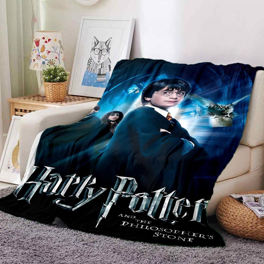 1pc Harry Potter and the Philosopher's Stone Flannel Blanket Soft Warm Throw for Home, Office, Travel, All-Season Cozy Bedding GiftL1207