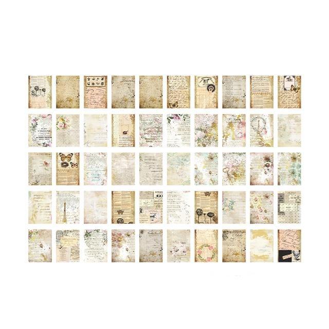 Dimi 100 листов, большой размер, винтажный материал, бумага, ретро, легкая бумага, деко, скрапбукинг, коллаж, фон, сделай сам, журнал, дневник, ремесло