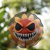 Orange Black Wind Chime Outdoor Garden Decor No Electricity Needed Wall Hanging 3D Woven Wind Bell for Yard Patio Home Gift Halloween Thanksgiving