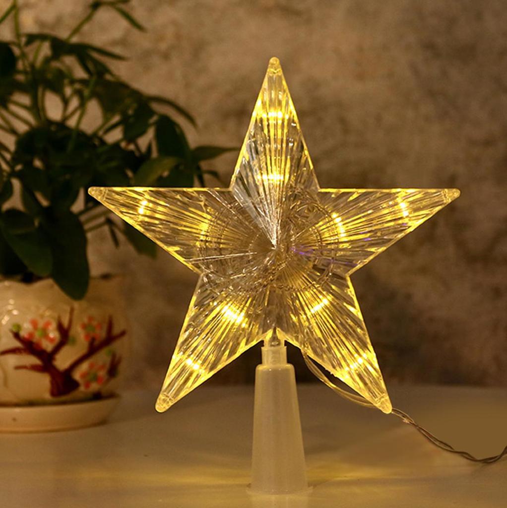 Рождественская елка верхние огни светодиодные звезды EU Plug для вечеринок звезды украшения многоцветный топпер уличный 220v орнамент