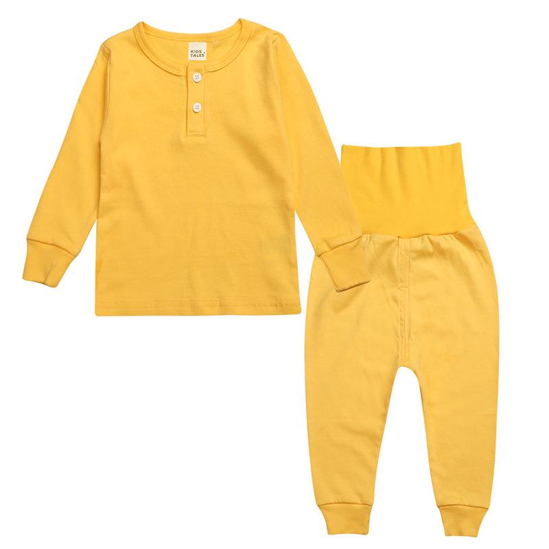 2025 Autumn Children's Cotton Underwear Set - Baby Long Sleeve Round Neck, Cozy Homewear