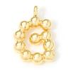 2pcs Letter Dot Brass Charms 18K Gold Plated 26 Letter Pendants  DIY Necklace Earrings For Women Jewelry Findings
