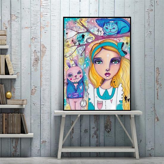 DIY 5D набор для рисования горным хрусталем красочная смола девушка узор горный хрусталь искусство для взрослых и детей яркий цвет горный хрусталь рисунок домашний декор