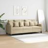 Vidaxl 3-Osobowa Sofa, Kremowa, 180 Cm, Tapicerowana Tkaniną