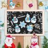 24 шт./компл. Снеговик Снежинка Вырезы Магнит на холодильник Рождество Зима Настенный Окно Доска Объявлений Магнит на холодильник Домашний Офис Кухня