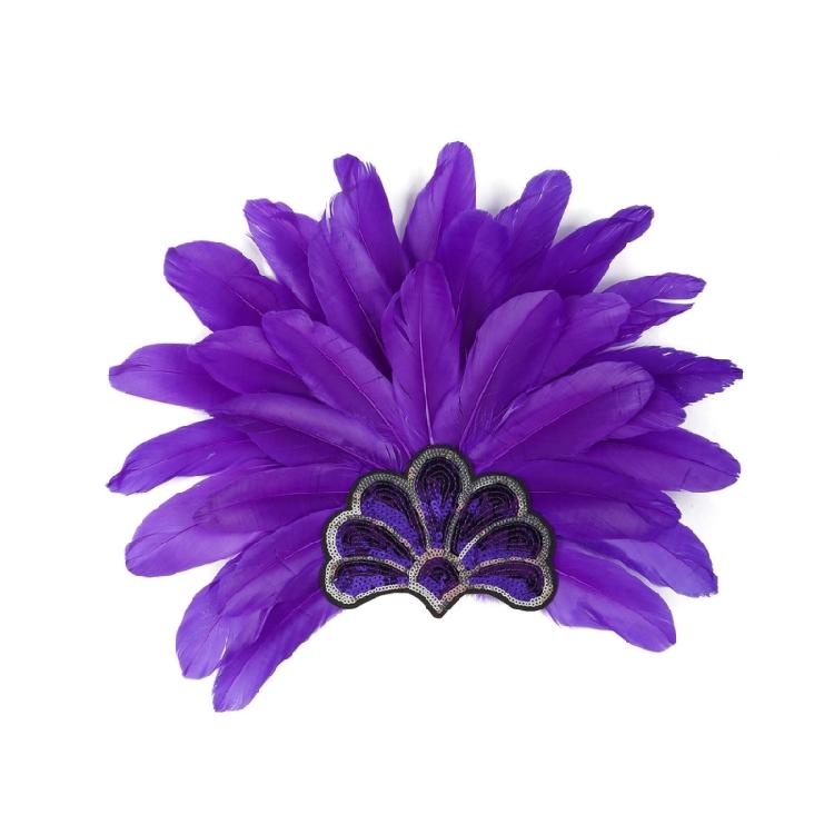 Повязки на голову с перьями и пайетками, головные уборы для Масленицы для девочек, маскарадные аксессуары