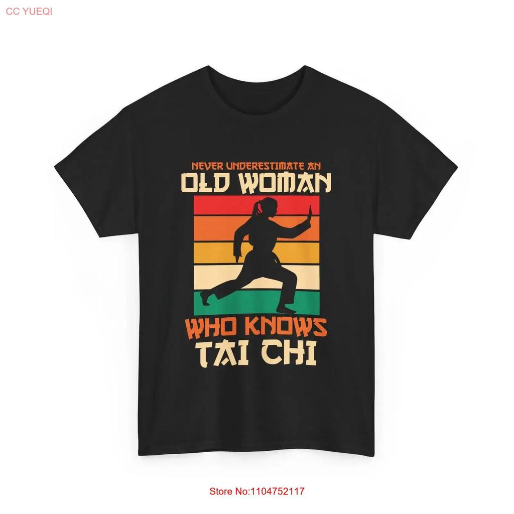 Never Underestimate An Old Women Who Knows Tai Chi T Shirt vintage Washed Unisex Casual graphic Comfortable Versatile