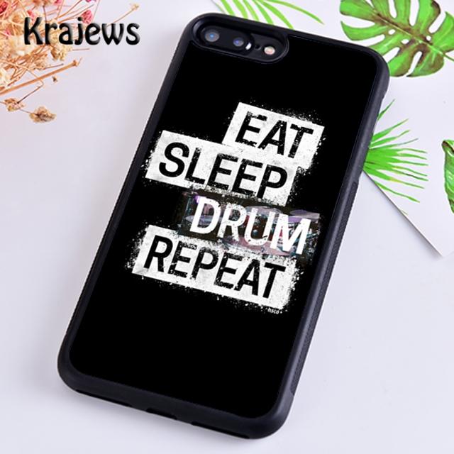 Krajews Drum Drummer Music Dj Pattern Soft Phone Case For iPhone 17 Air 16 15 14 plus 11 12 13 pro max coque Fundas