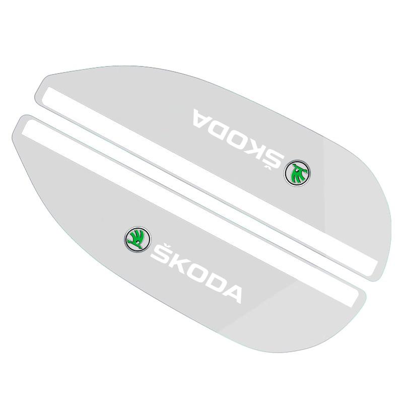 2Pcs Car Rearview Mirror Rain Eyebrow Visor Covers For Skoda Octavia Superb Rapid Kodiaq Karoq Fabia Kamiq Enyaq VRS Yeti Scala