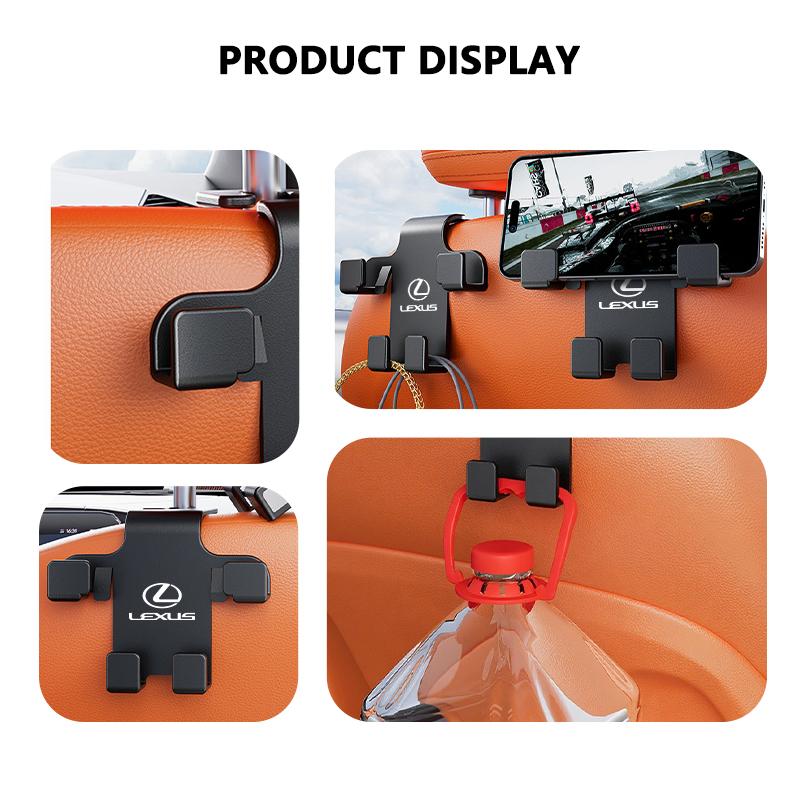 AAPF1 For Lexus Car Interior Seat Headrest Hook Clip Fastener Hanger Organizer Holder Storage Accessoris IS350 ES350 IS250 IS460