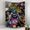Tapestry Nirvana Kurt Cobain Colorful Grunge Collage Wall Hanging for Rock Music Lover Room Decor