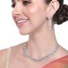 Beautiful Designer Necklace Set Rhodium Plated CZ For Women