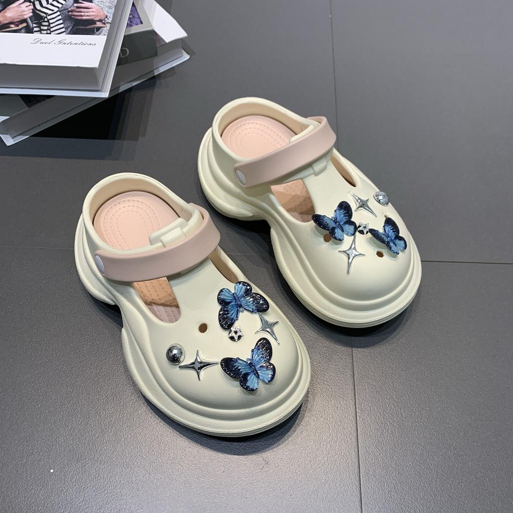 7.0 см обувь на утолщенной подошве женская модная универсальная трендовая верхняя одежда для подиума уставшие ноги нескользящие шлепанцы с закрытым носком