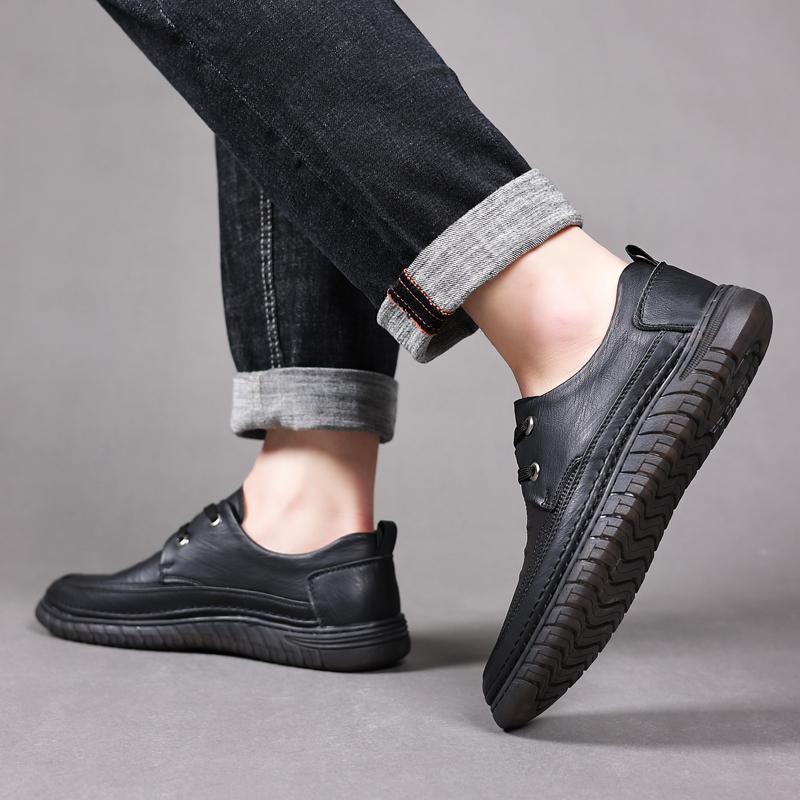 Мужская обувь из натуральной кожи, роскошные повседневные деловые мокасины, кроссовки для мужчин, тенденции 2024 года, удобная обувь для общественного отдыха