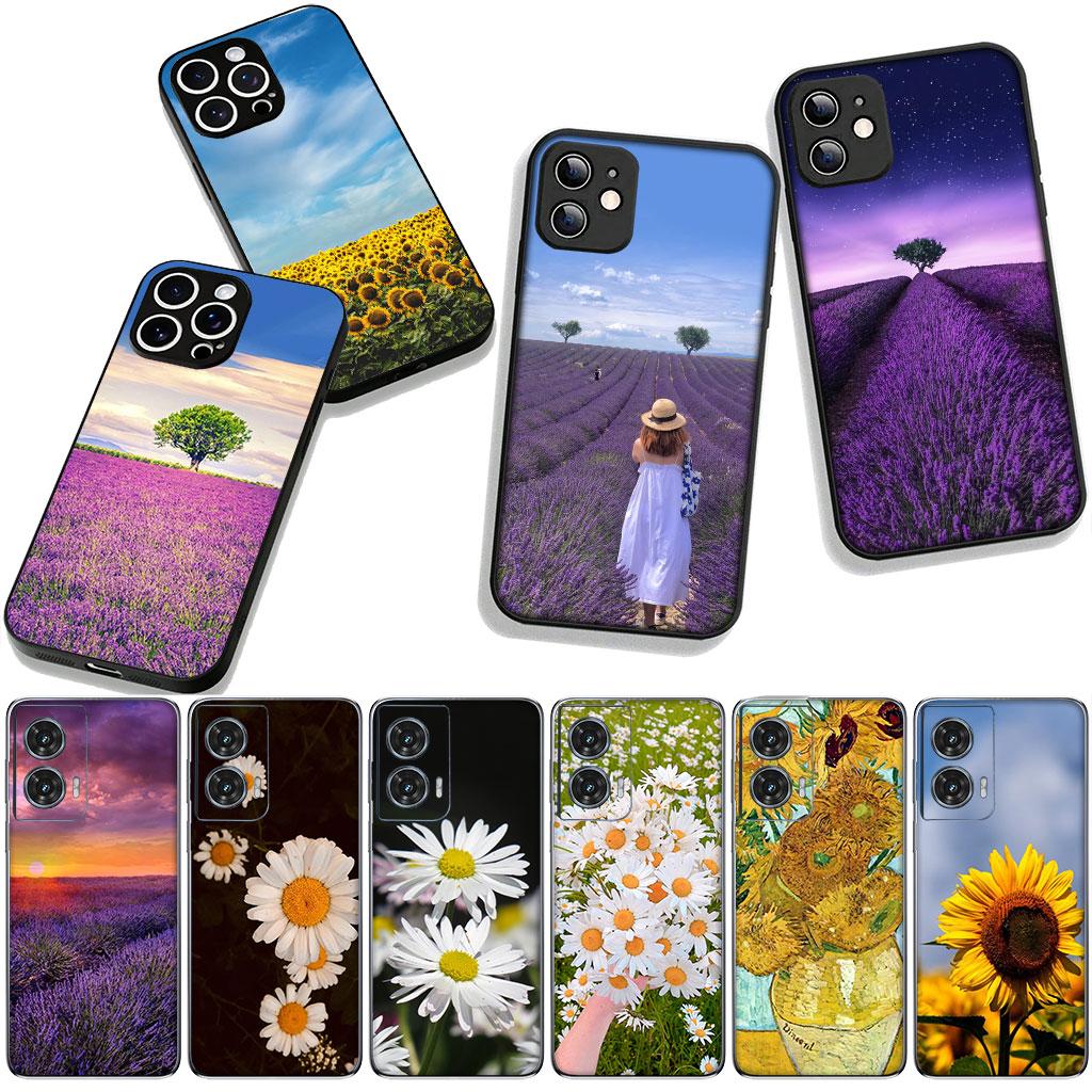 Sunflower Rose Flower Lavender Daisy Phone Cover for Apple iPhone 16 15 14 Plus 13 12 Mini 17 Pro Max + ProMax 16E Air Case