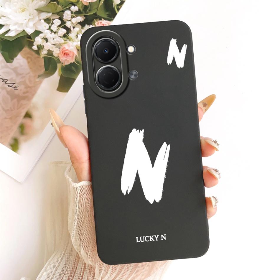 For Tecno Spark Go 3 2026 Lucky Initial Letter Phone Case For Tecno Spark Go3 KN3 Soft Silicone Shockproof Cases Bumpers