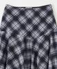 Salon De Yon Unbalanced Check Skirt_ Black