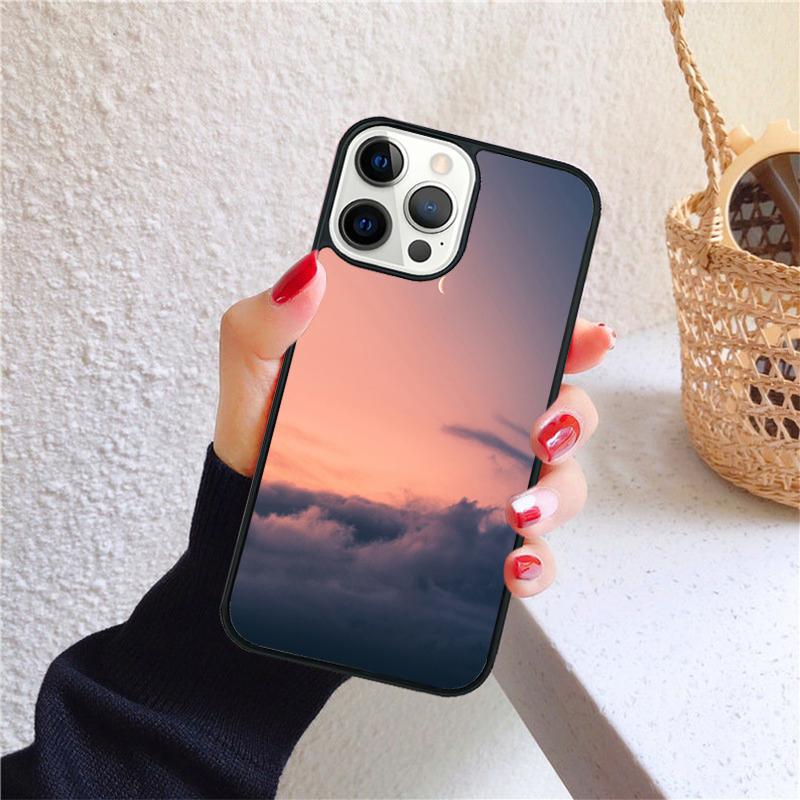Небо лунный свет мягкий Чехол для телефона Cover Для iPhone 17 Air 16 15 14 12 13 Pro Max Plus coque Оболочка Fundas