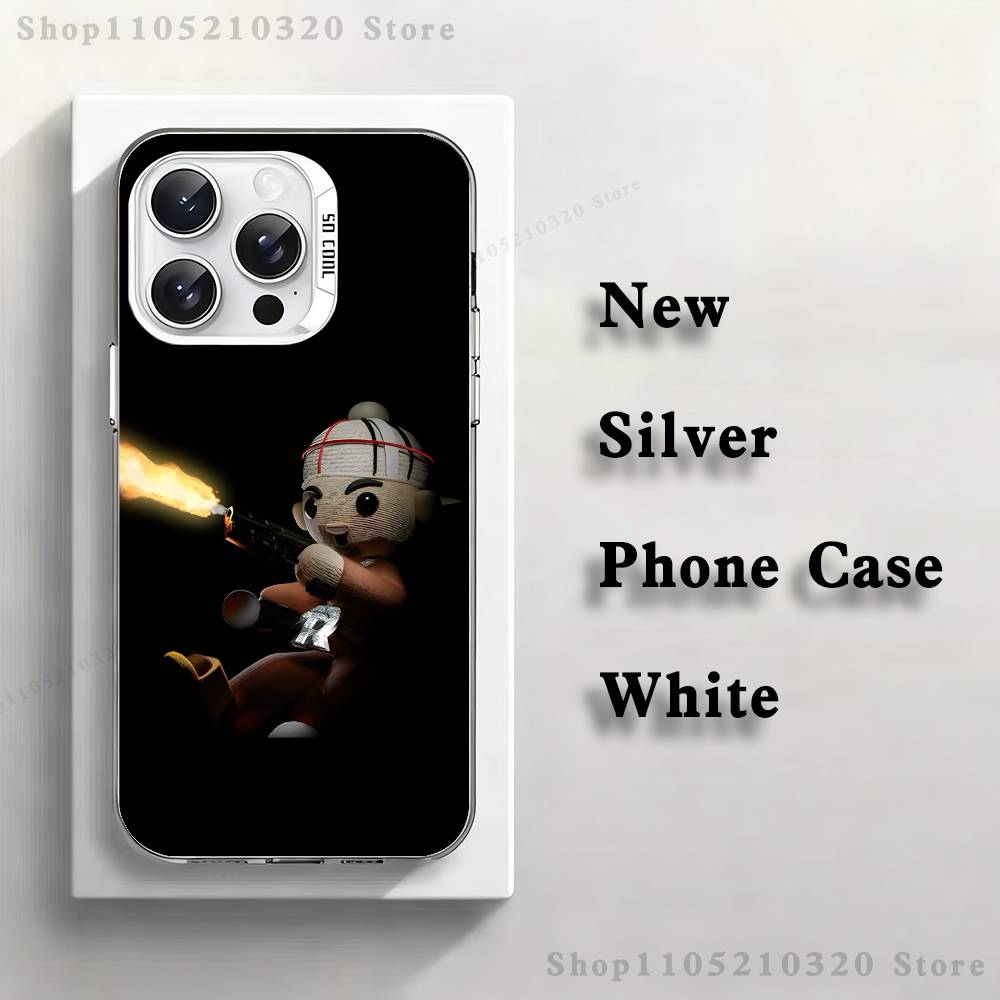 F-Fuerza R-Regida Phone Case For iPhone 17,16,15,14,13,12,11,Mini,Pro,E,MAX White Matte Silicone Whtie Cover
