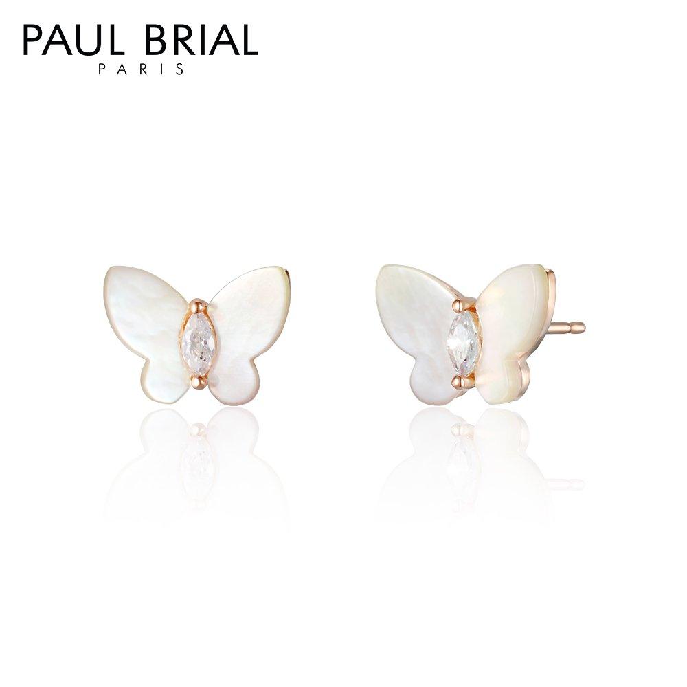 Paul Brial Pnbe0287 Mother-of-pearl Butterfly Earrings