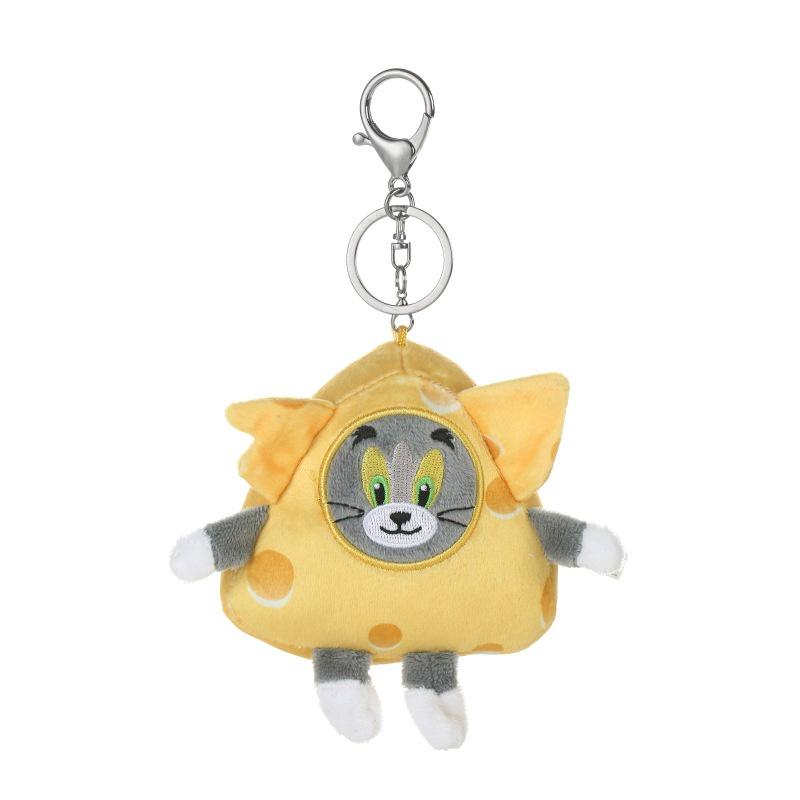 Authentic Tom And Jerry Cheese Plush Doll Pendant Cute Cartoon Tom Cat And Jerry Mouse Bag Decoration Perfect Gift For All Ages