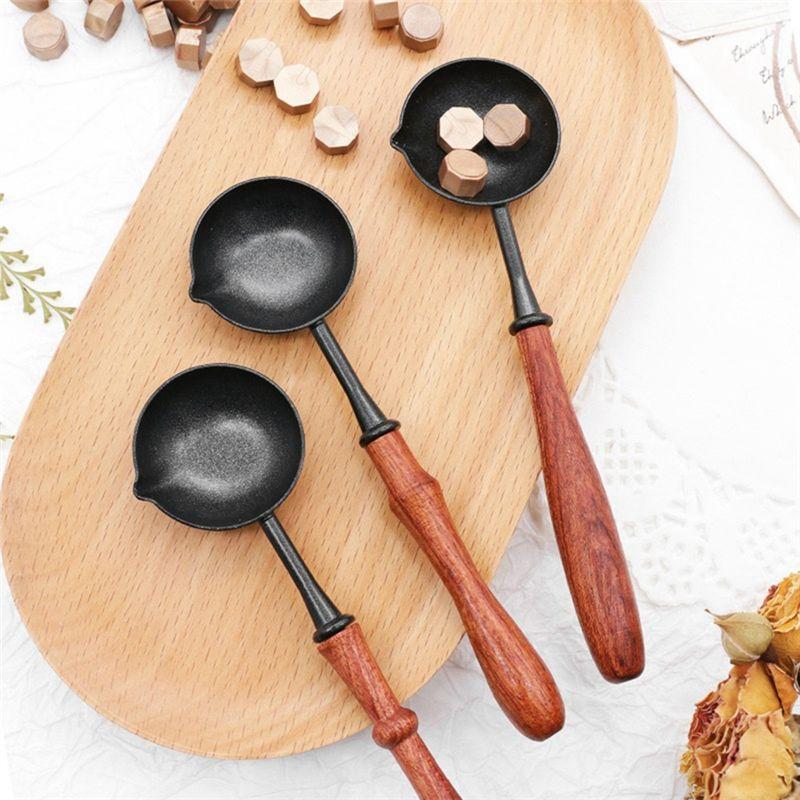 AEE4-Шпатель для лаковой печати с антипригарным покрытием, ложка для sealing wax, штамп-печать, инструмент для нагрева лаковой восковой печати